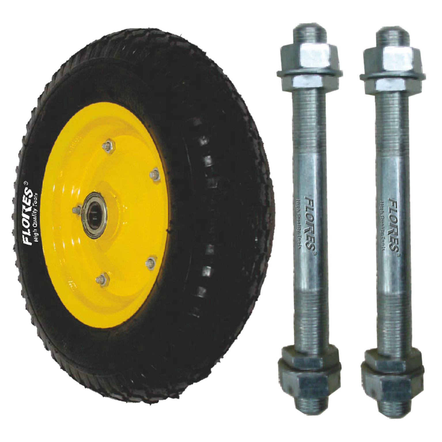 Ax pentru roata roaba galbena cu butuc (20MMx240MM-2buc./set)