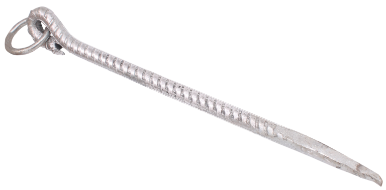 Tarus din metal cu inel pentru animale (12MMx 35CM)