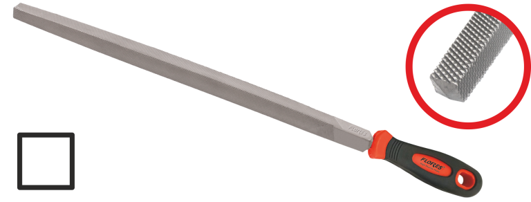 Pila patrata cu maner din plastic (6MM)