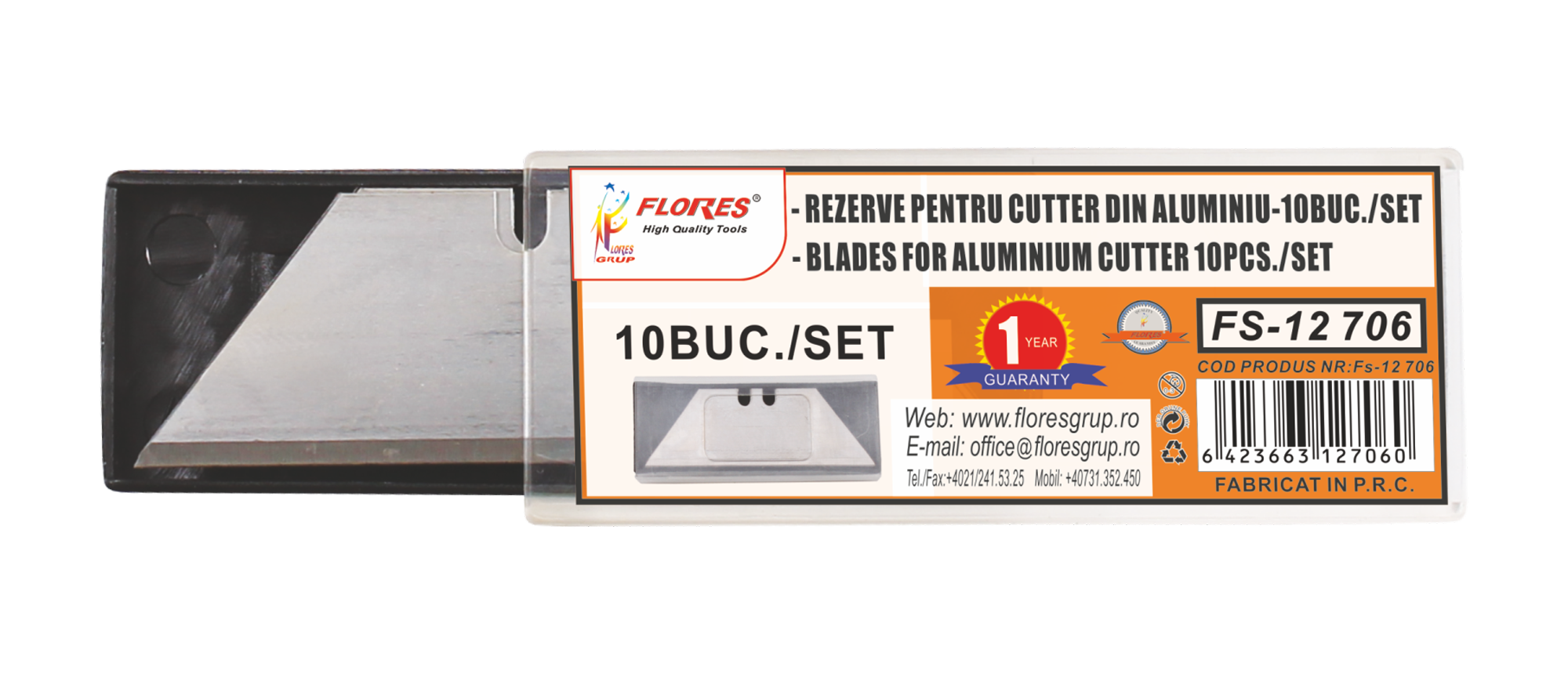 Rezerve pentru cutter aluminiu (10buc./set)