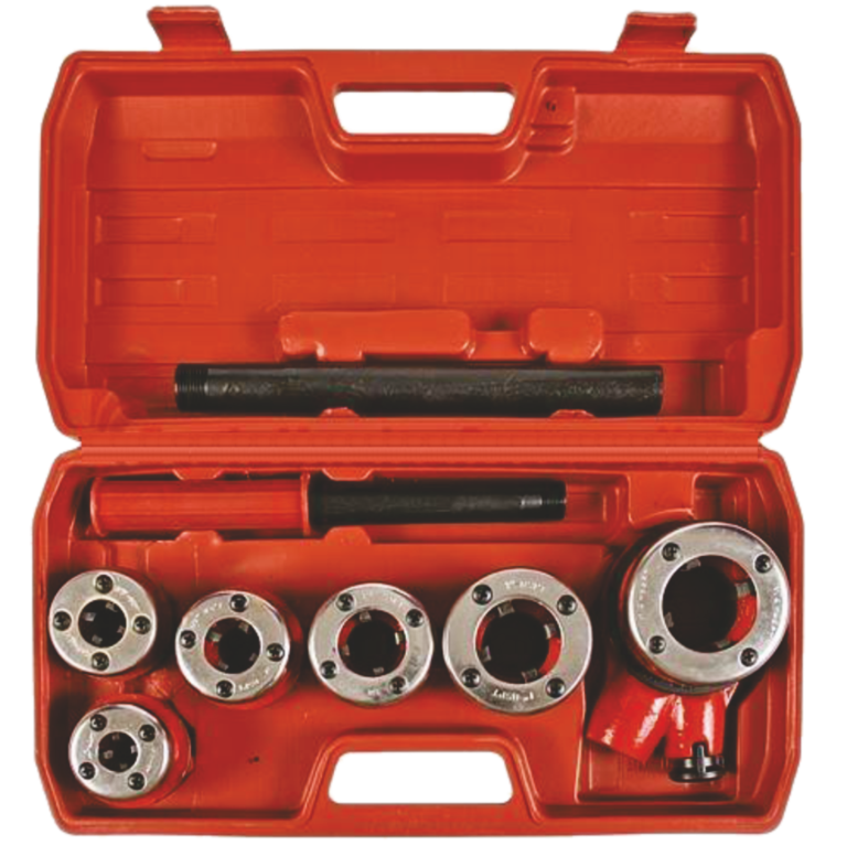 Trusa filiere pentru teava (1/4-1"1/4 - 6 capete filiere/set-8buc./cutie)