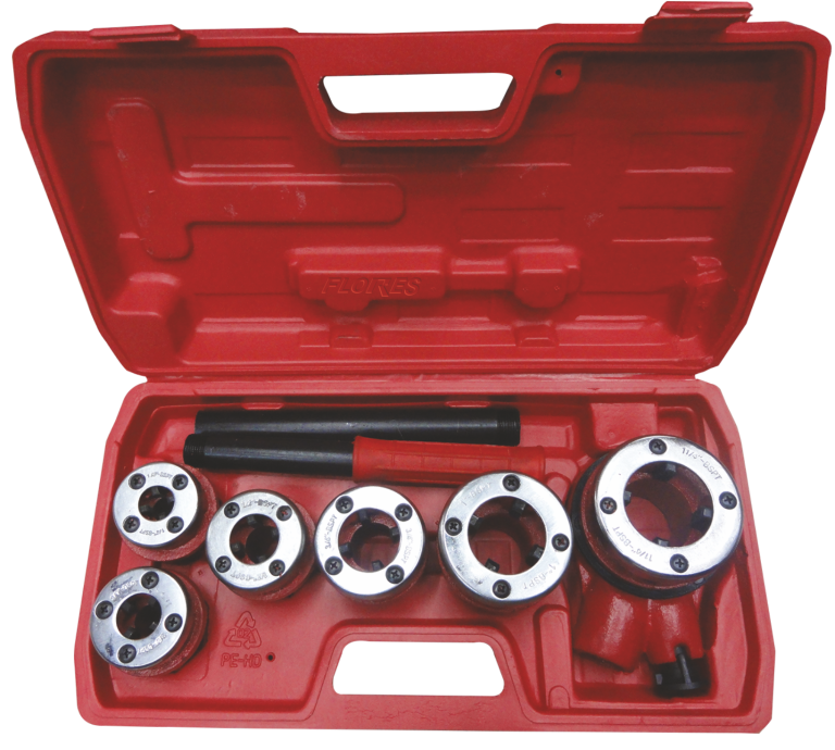 Trusa filiere pentru teava (1/2-2"-6capete filiere/set-8buc./cutie)