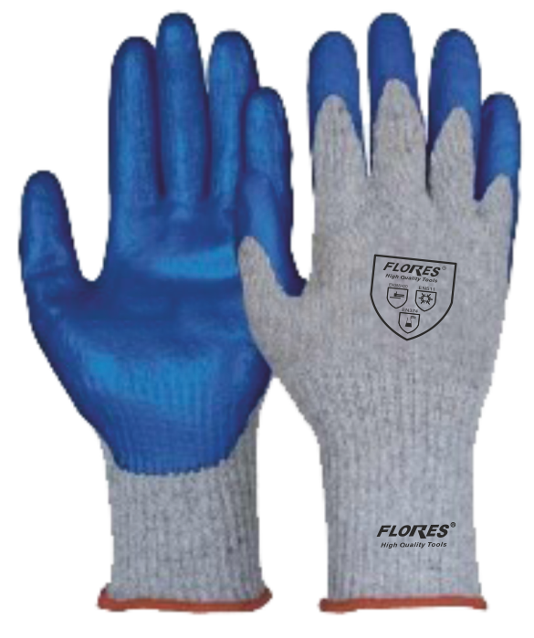 Manusi cauciucate cu lana albastre