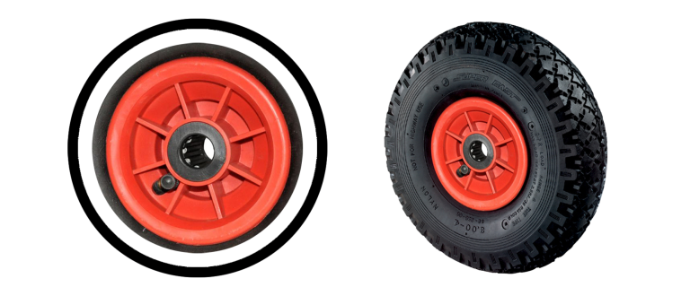 Roata din plastic pentru carucior cu camera (265MMx85MM)