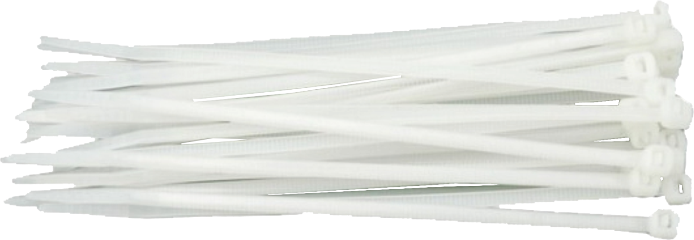 Coliere din plastic albe -100buc./set (4.8MMx250MM)