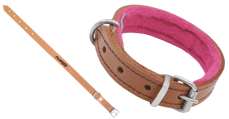 Curea caine din piele+pasla Nr.250 (2CMx40CM)