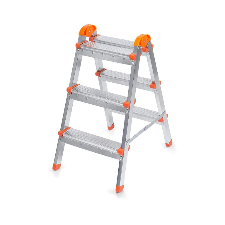 Scara dubla din metal (3 trepte+3 trepte)