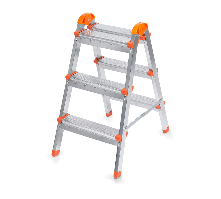 Scara dubla din metal (3 trepte+3 trepte)