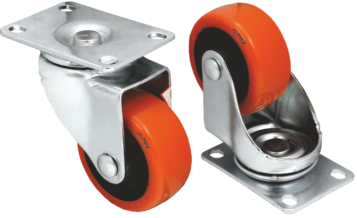 Roata pentru carucior rotativa siliconata (5''X125MM)