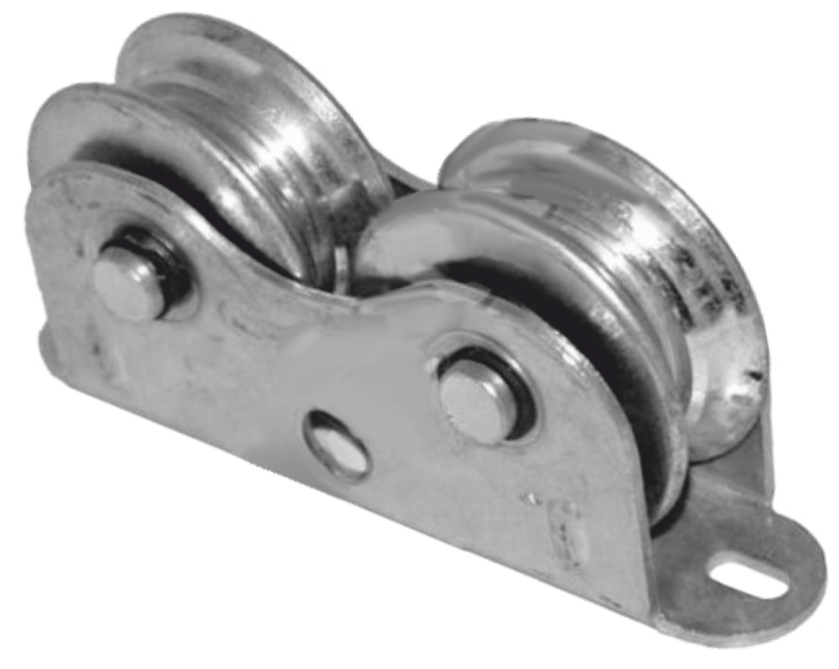 Rola metalica dubla pentru poarta cu suport (50MM)
