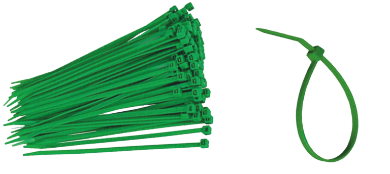 Coliere din plastic verzi-100buc./set (4MMx150MM)