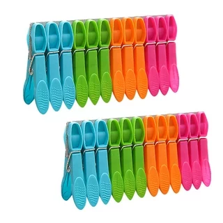 Cleste pentru rufe din plastic-(Nr.2601829-36 BUC./SET)