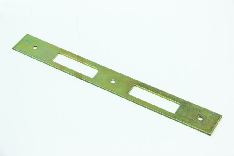 Placa pentru broasca dreapta din tabla (galbena) de 20CM