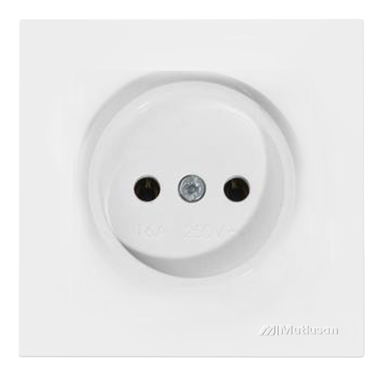 Priza simpla cu impamantare alba (RITA)