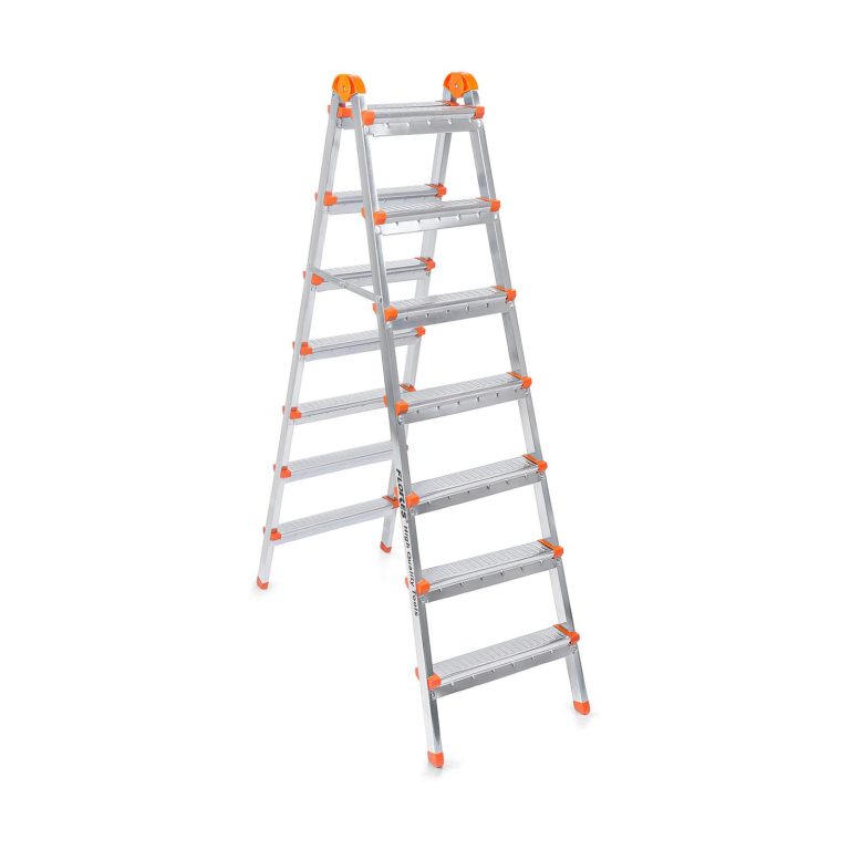 Scara dubla din metal (7 trepte+7 trepte)