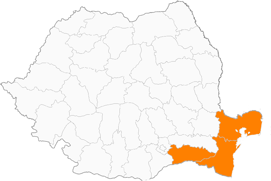 Harta zonei de distribuție Sud-Est